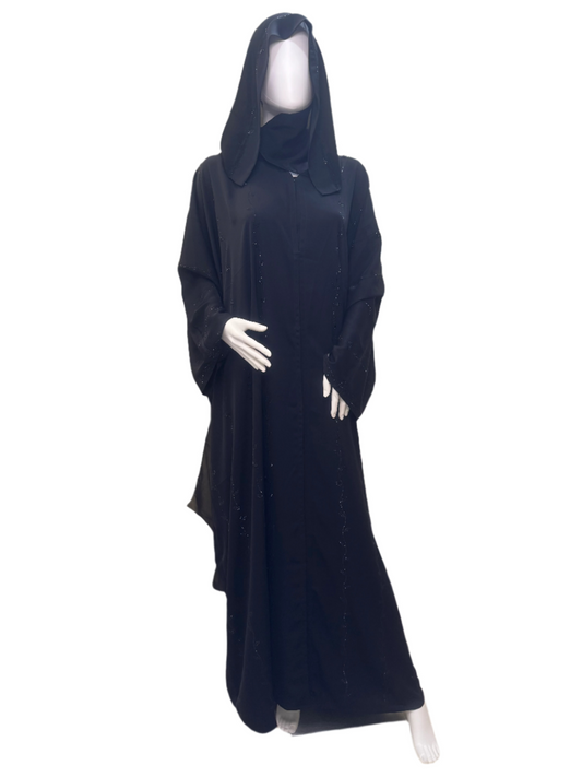 Satin Black Abaya
