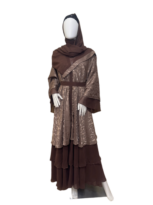 Mocha Luxe Designer Abaya