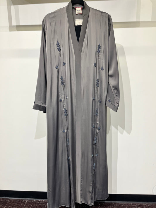 Light Grey Abaya with hand work