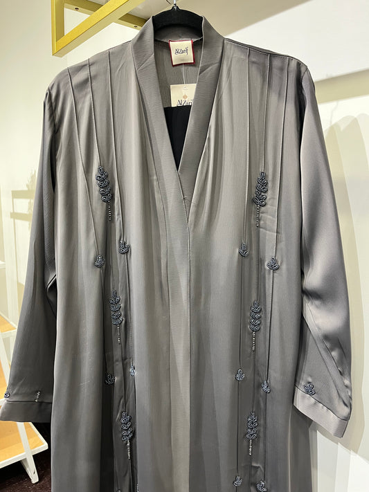 Light Grey Abaya with hand work
