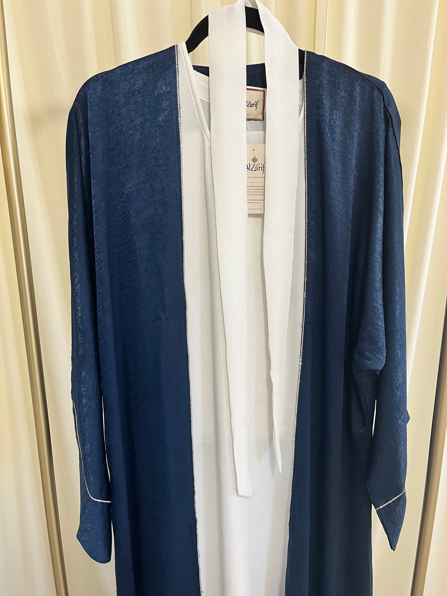 The Sapphire Zenith Shimmer Abaya