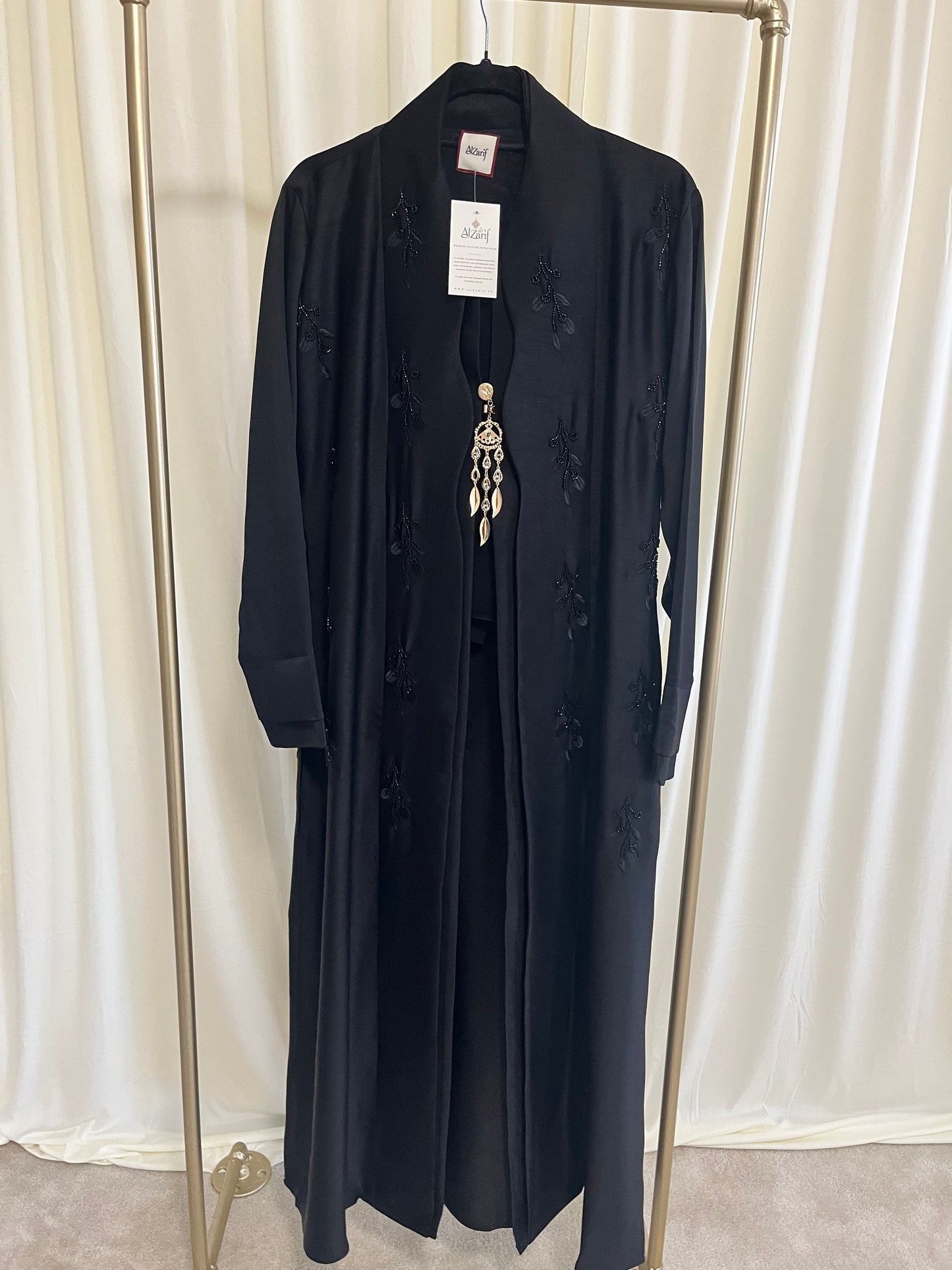 Royal Thread Embroidered Tassel Abaya