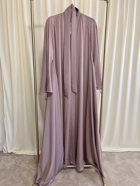 Night Gray Luxe Flow Abaya