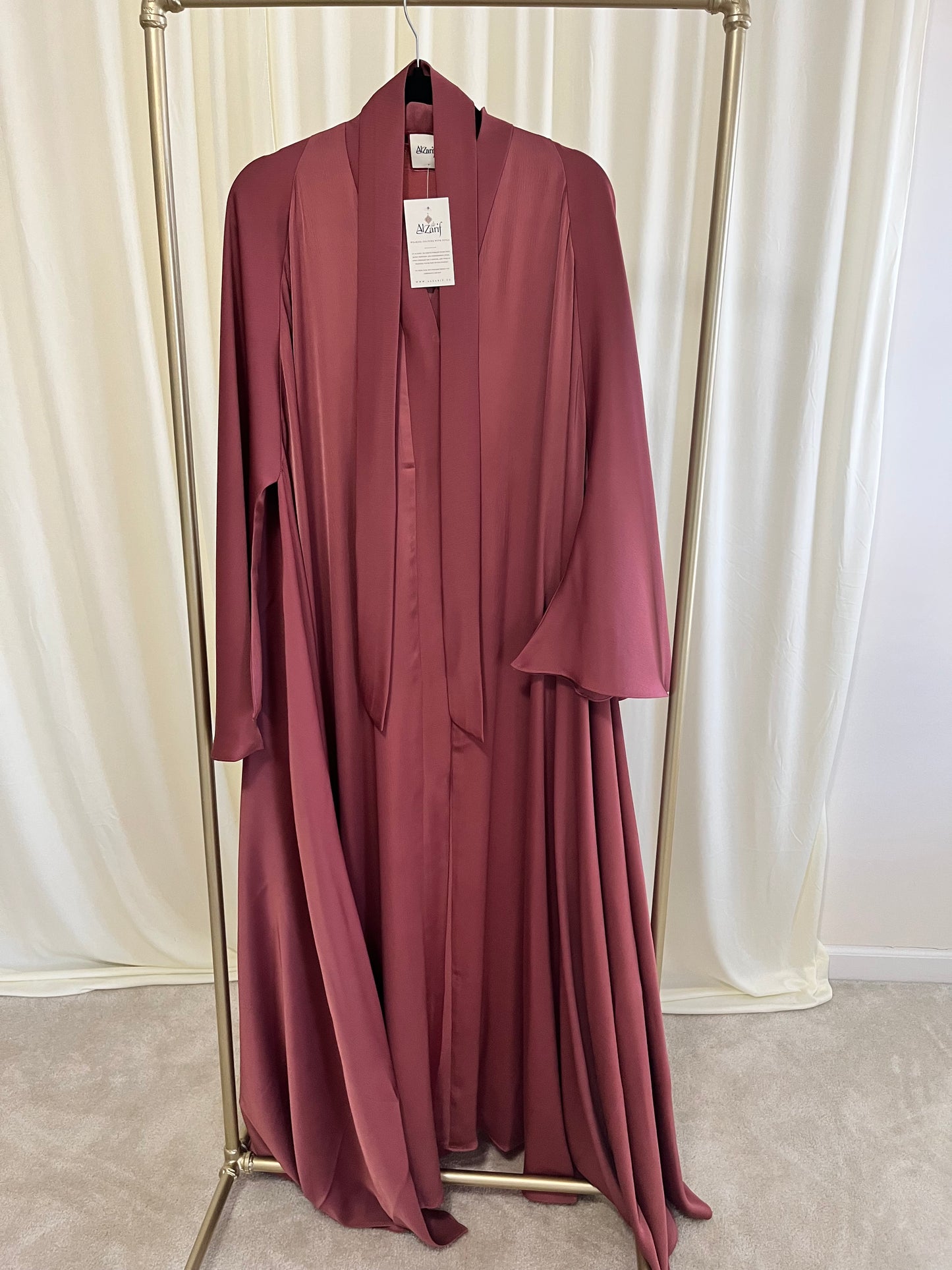 The Crimson Heirloom Chiffon Abaya