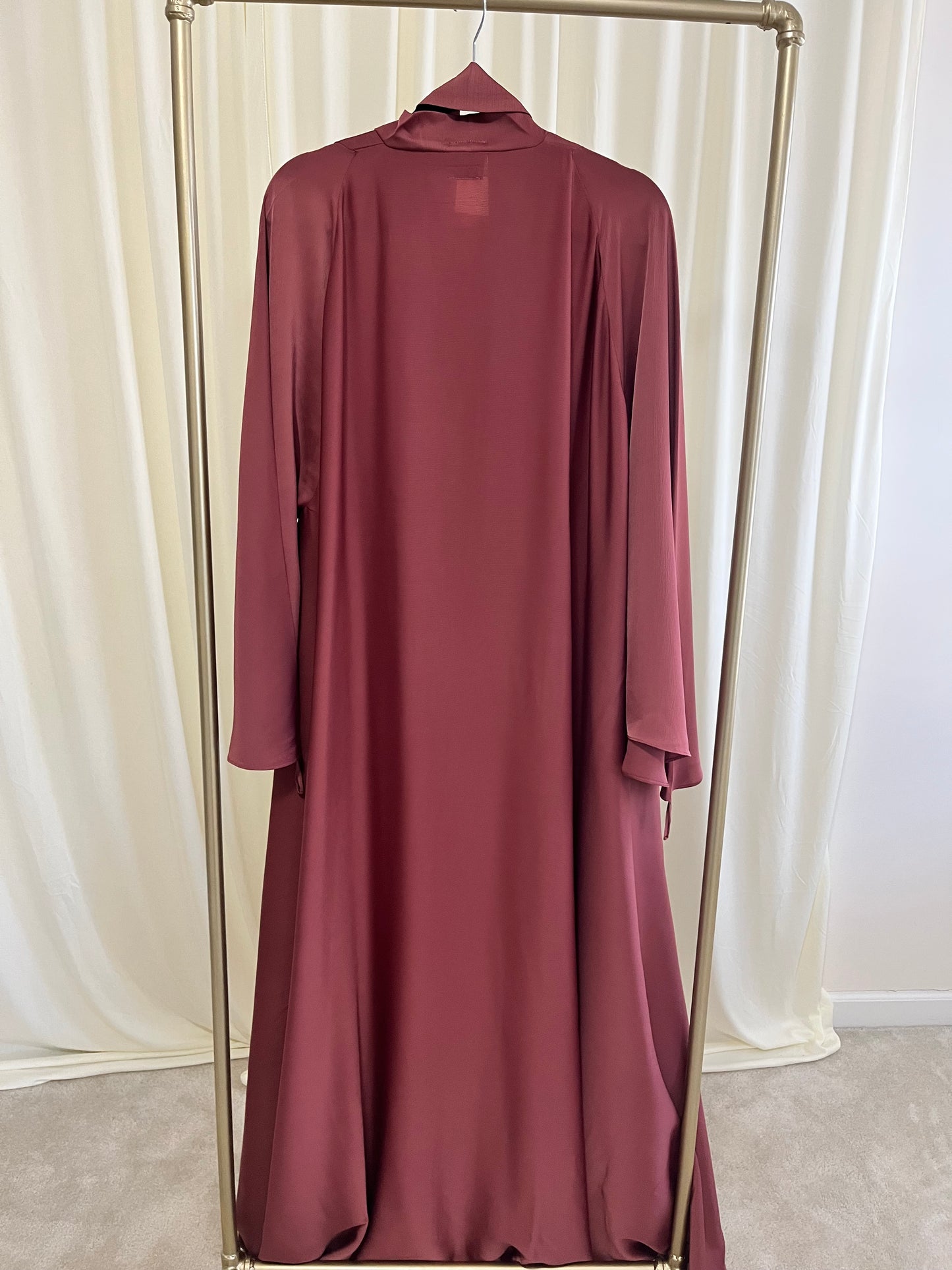 The Crimson Heirloom Chiffon Abaya