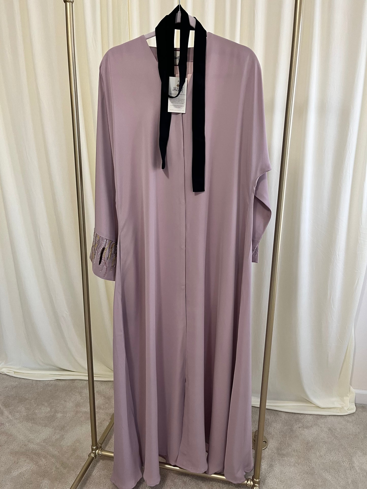 wilight Orchid Nida Abaya | Soft Royal Elegance