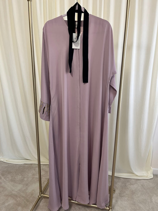 wilight Orchid Nida Abaya | Soft Royal Elegance