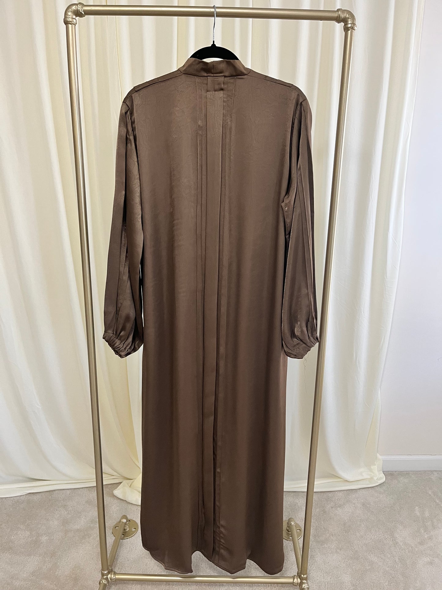 Luxury Bronze Textured Longline Dress