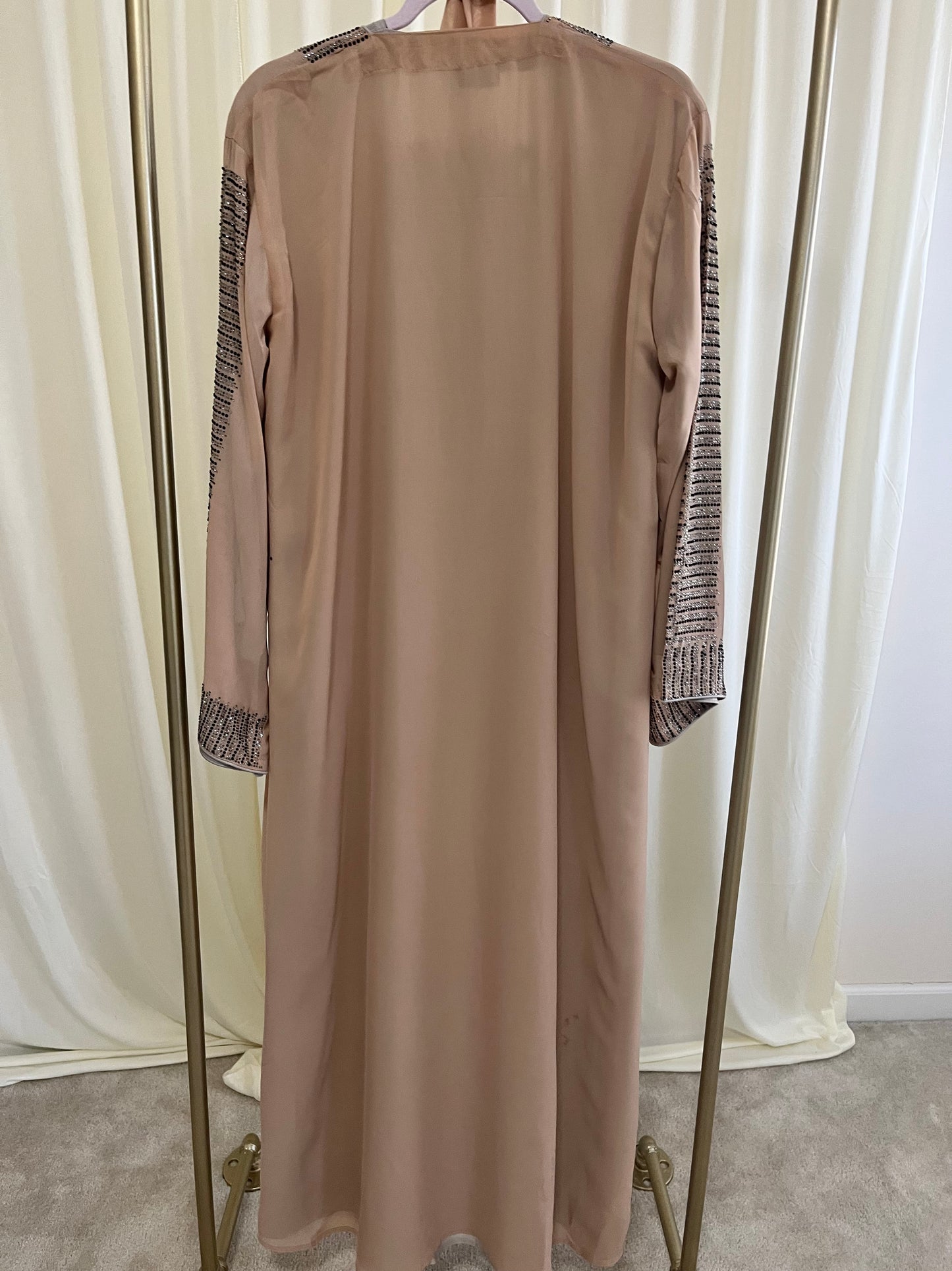 Sahara Pink Open Front Abaya
