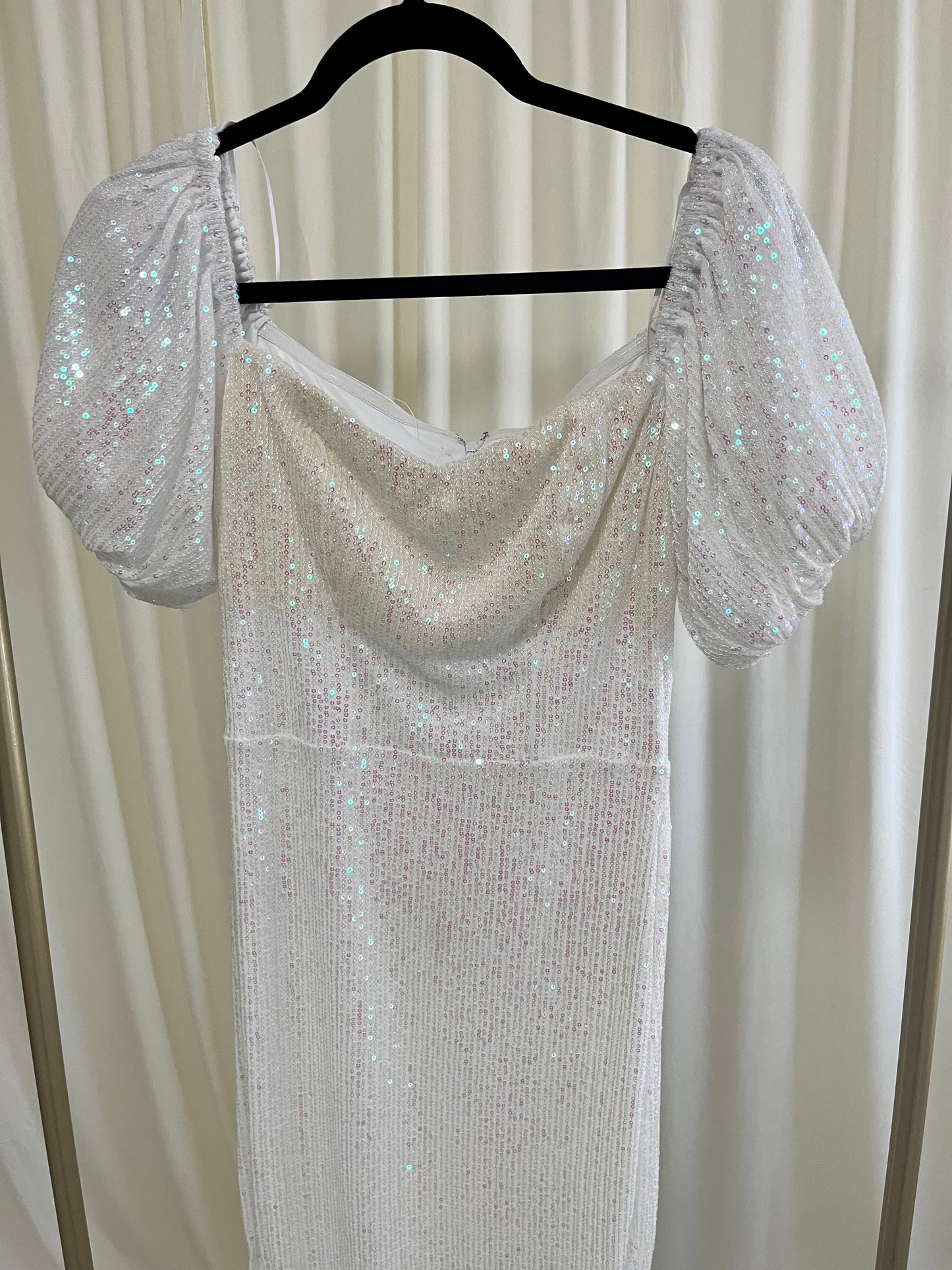 Ivory Dusk Ombre Sequin Maxi Dress | Luxe Gradient Glow