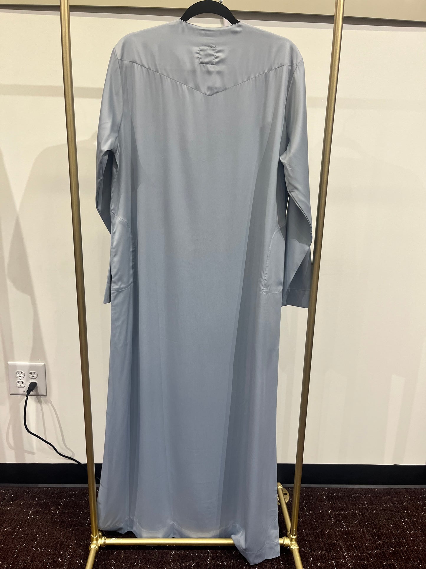 Steel Blue Contrast Braid Tassel Thobe