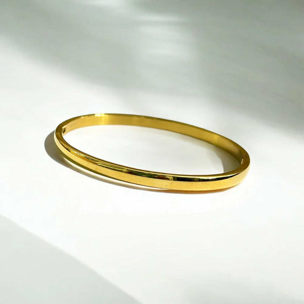 18K Gold/Silver Plated Plain Bracelet