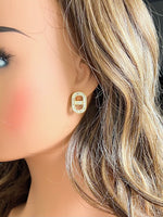 Baguette Inspired Earring Studs