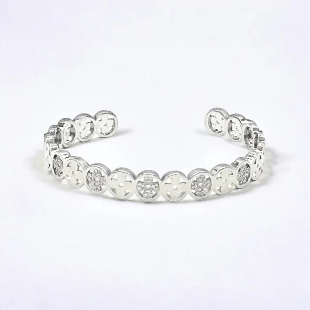 18K Gold/Silver Open Cuff