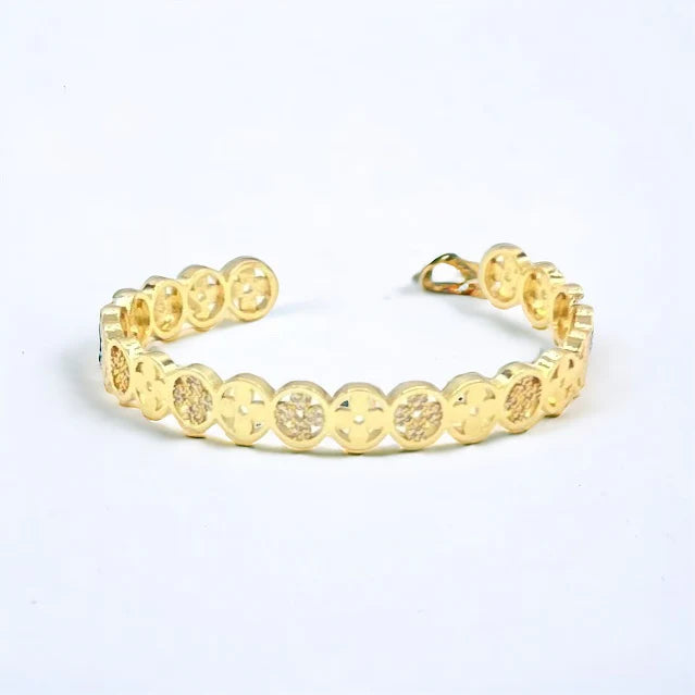 18K Gold/Silver Open Cuff