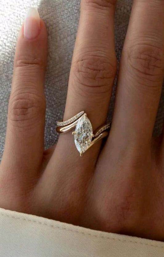 Moissanite Dual Ring