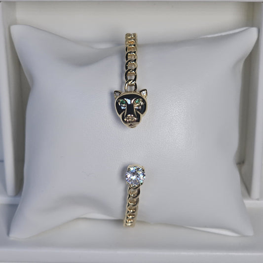 Powerful Panther Bracelet – Iconic Luxury Panther Cuff with Bold Statement Design