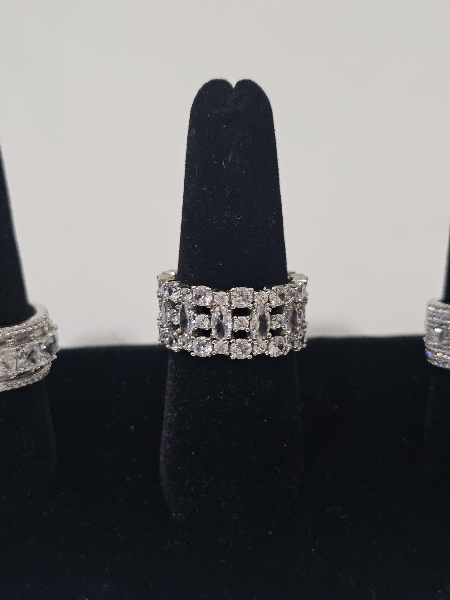 Celestia Luxe Crystal Statement Band Ring – Bridal Edition