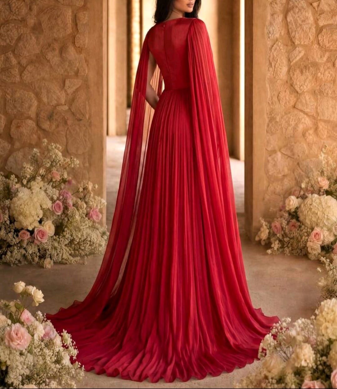 Flowy Elegant Red Gown