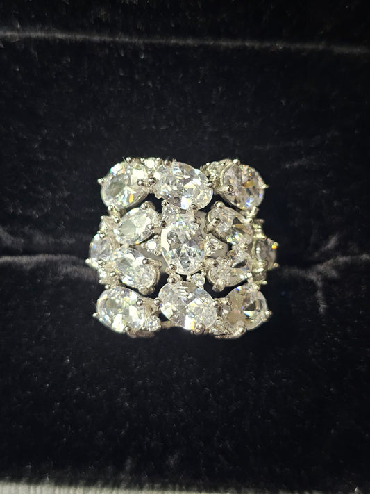 Radiant Cascade Statement Ring