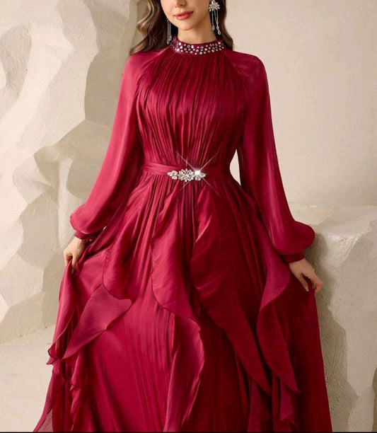 Burgundy Red Elegant Gown