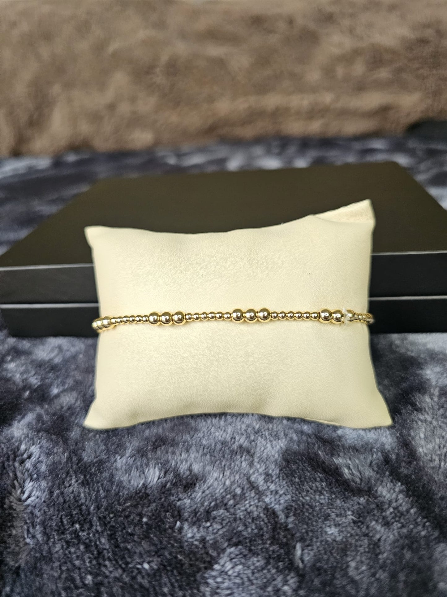 Solis Minimal 18K Gold Plated Beaded Bracelet
