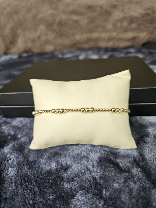 Solis Minimal 18K Gold Plated Beaded Bracelet
