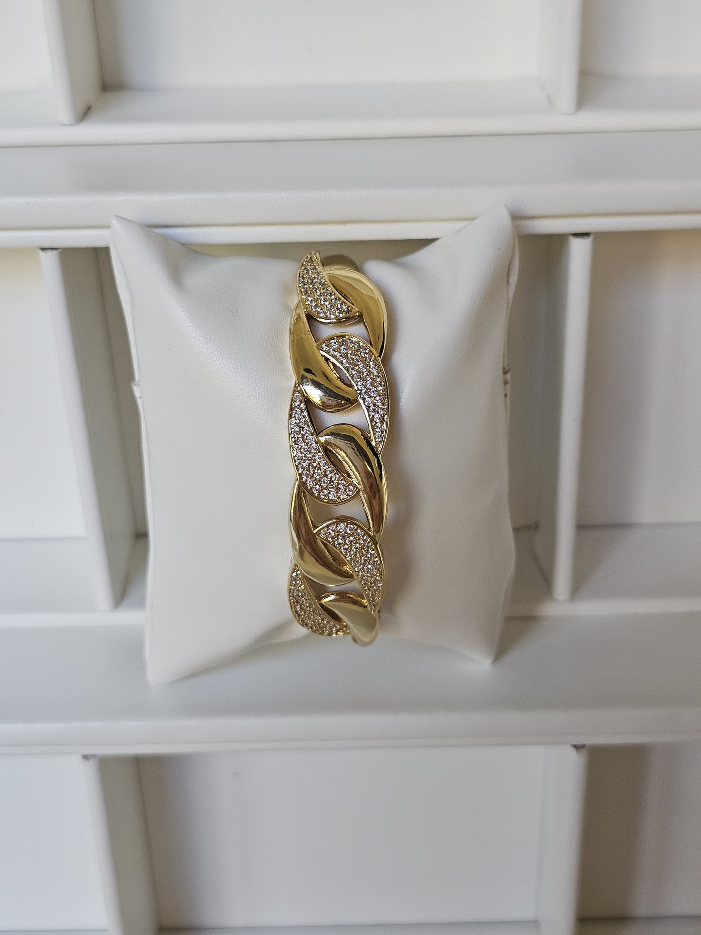 18K Gold Plated Stainless Steel Chain-link cuff